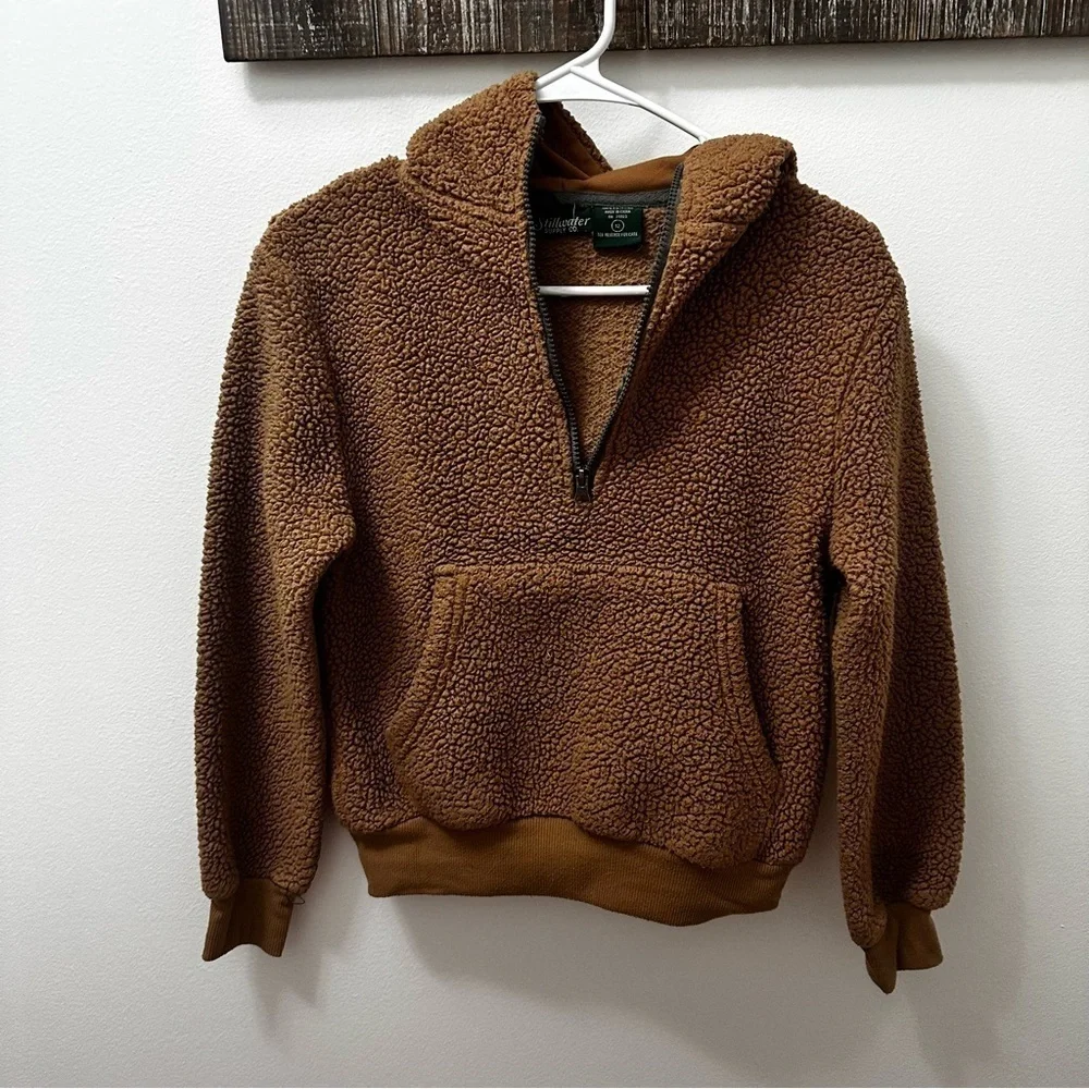 Stillwater Supply Co  Brown Sherpa Sweater youth size 12